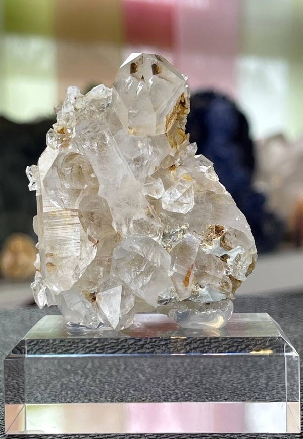 Bergkristal cluster uit Frankrijk ruw, medium