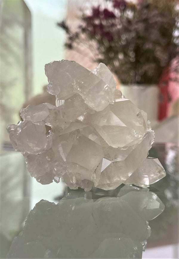 Bergkristal cluster uit Brazilië ruw, medium