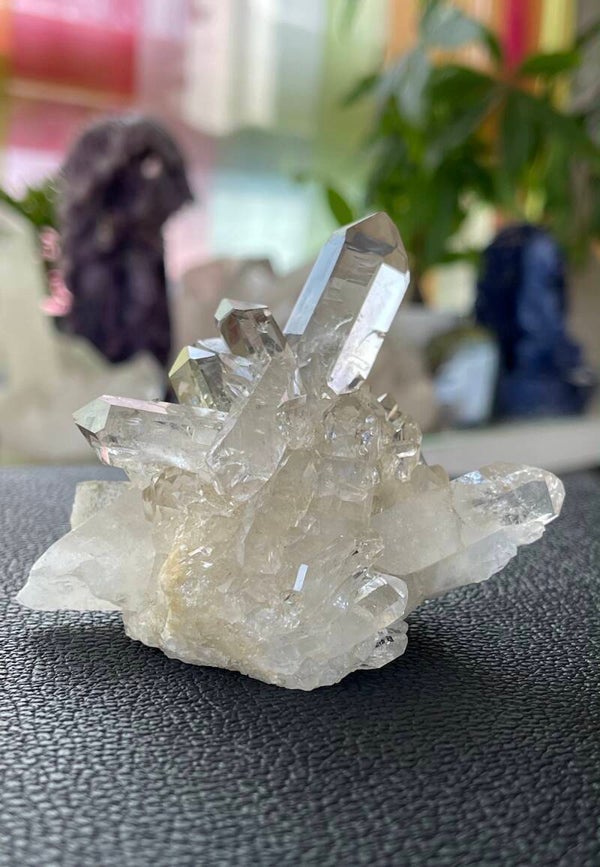 Bergkristal cluster punten uit Brazilië ruw, medium