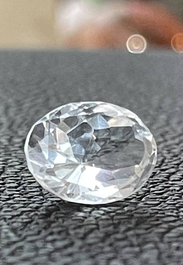 Bergkristal edelsteen facet geslepen ovaal, medium