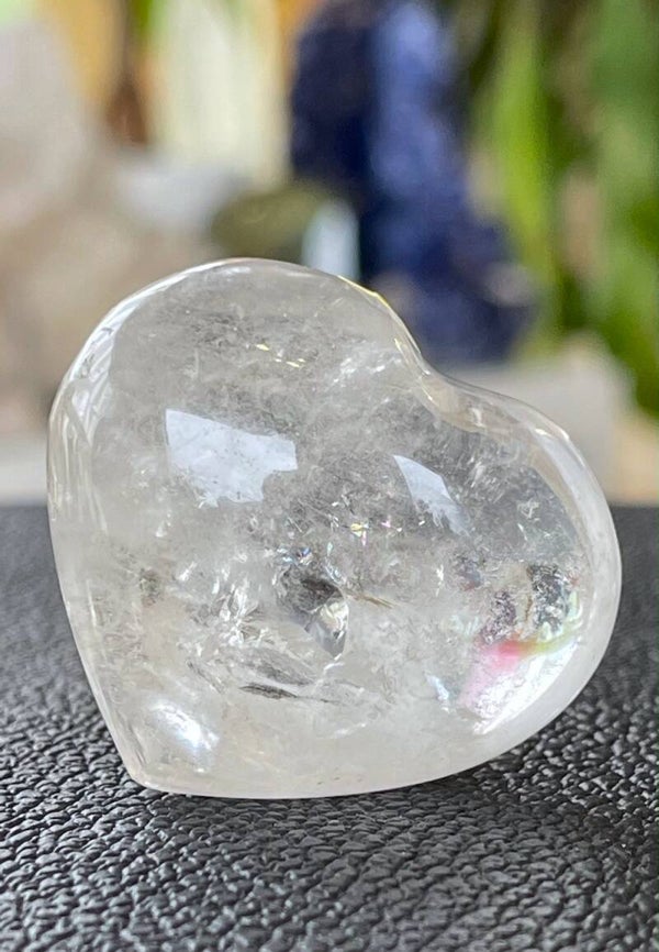 Bergkristal hart uit Brazilië, klein-medium