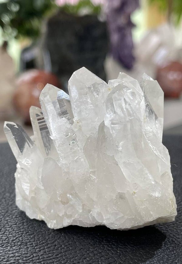 Bergkristal Lemurian cluster uit Peru ruw, medium