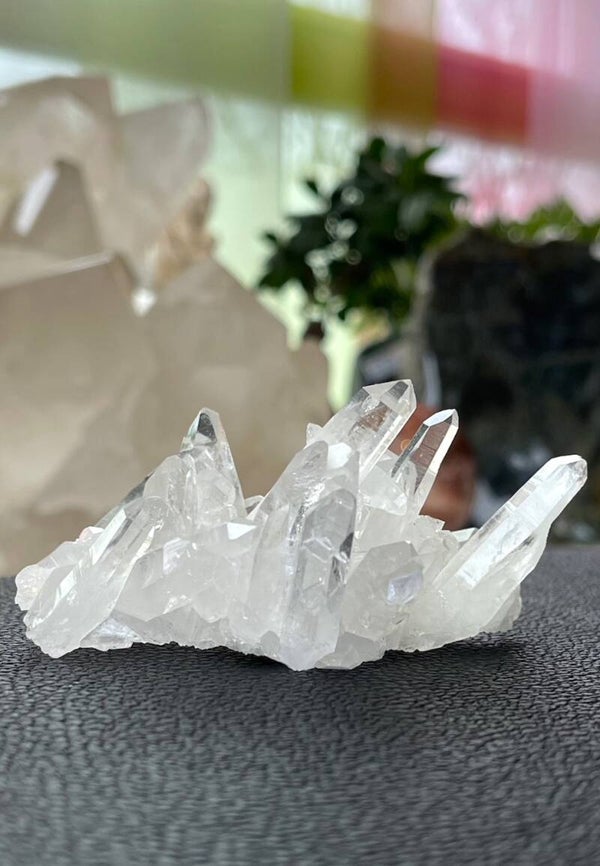 Bergkristal Lemurian cluster uit Peru ruw, medium