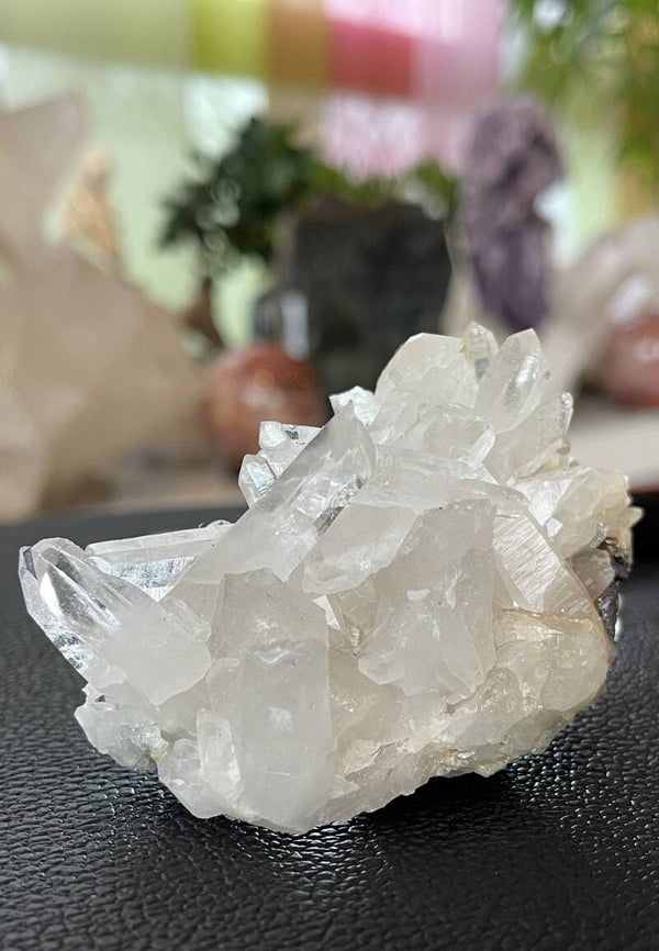 Bergkristal Lemurian cluster uit Peru ruw, medium
