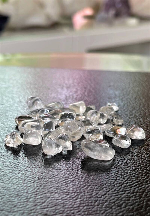 Bergkristal trommelsteen 35 stuks, klein