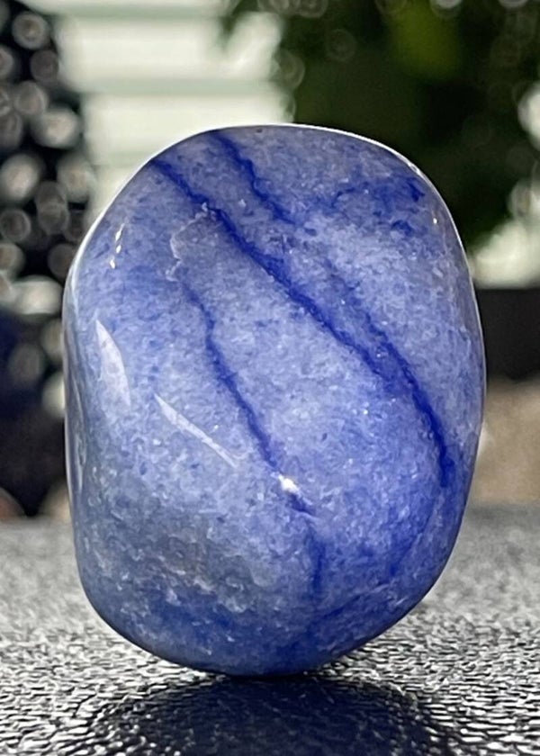 Blauwe Kwarts trommelsteen, groot
