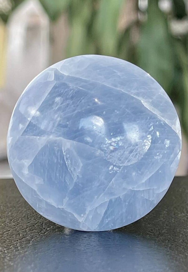 Calciet Blauw handsteen ronde kussenvorm, medium