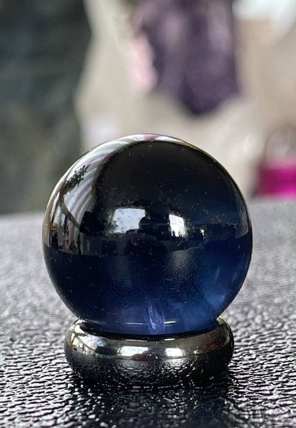 Blauwe Fluoriet bol, klein 2,7cm