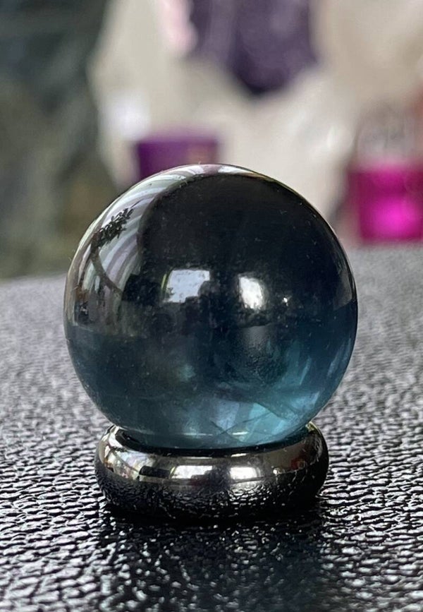 Blauwe Fluoriet bol, klein 2,7cm