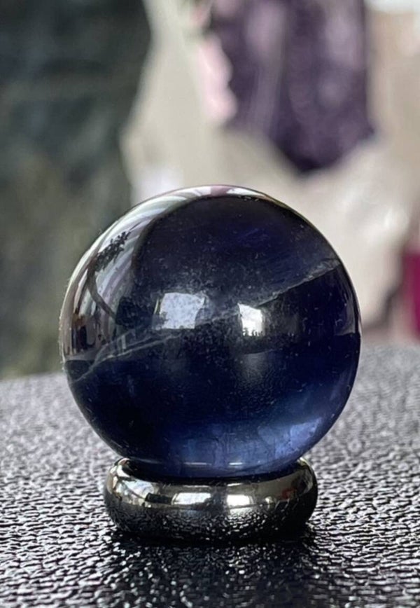 Blauwe Fluoriet bol, klein 3cm