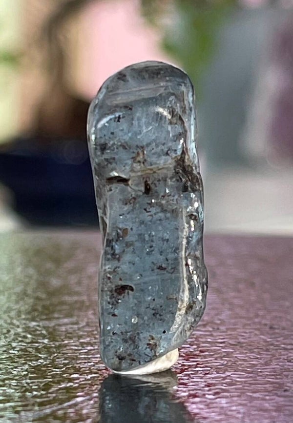 Kyaniet Blauw trommelsteen plat