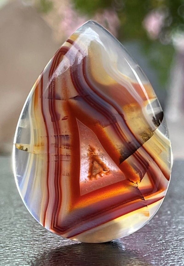 Botswana Agaat edelsteen cabochon druppel, groot