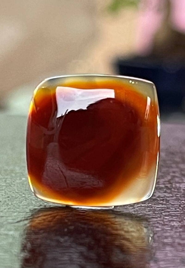 Botswana Agaat edelsteen cabochon vierkant, klein