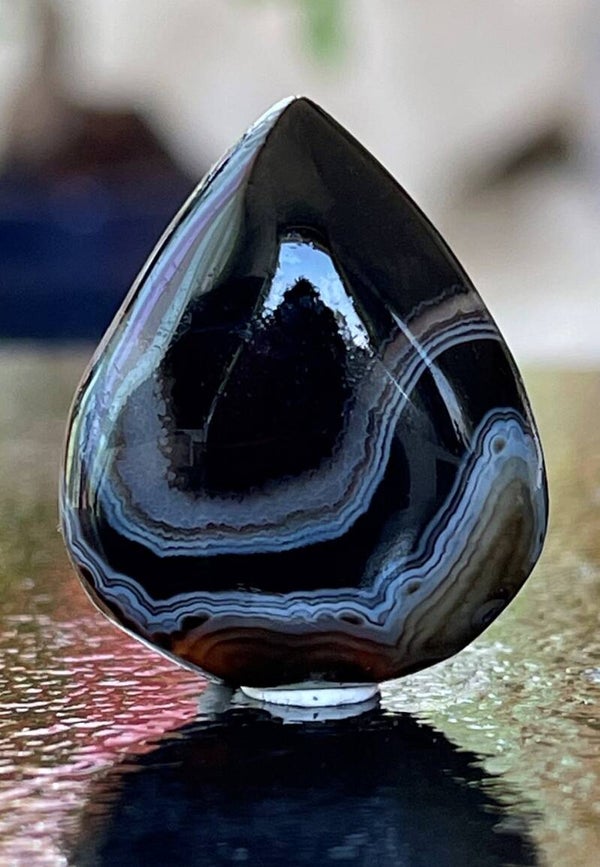 Botswana Agaat edelsteen cabochon druppel, klein