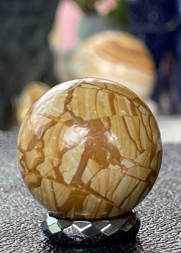 Breccie Jaspis bol, klein 3,2cm