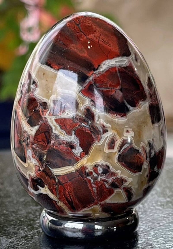 Breccie Jaspis ei, medium 5,5cm