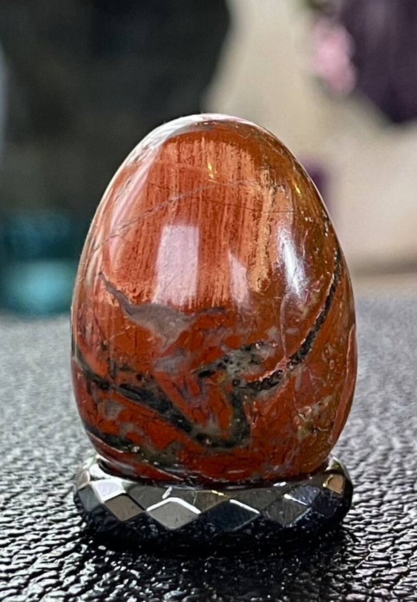 Breccie Jaspis ei, klein 3,5cm