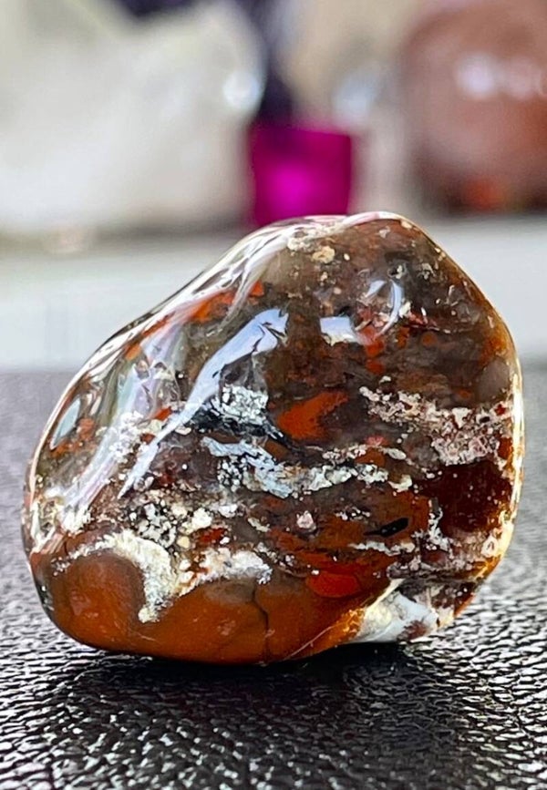 Breccie Jaspis trommelsteen, groot