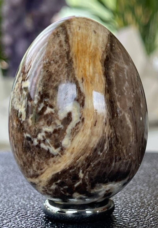 Bruine Opaal ei uit Madagaskar, medium-groot 6,5cm