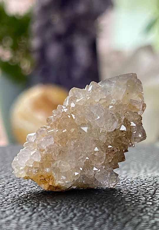 Cactuskwarts met Hematiet punt uit Zuid-Afrika ruw, klein