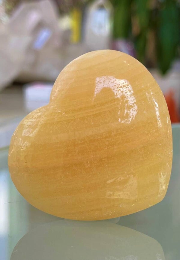 Calciet Geel hart, medium