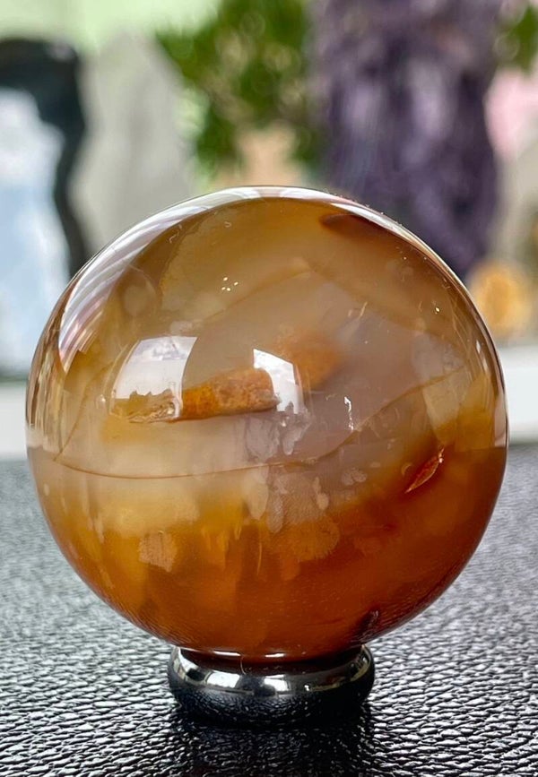 Carneool bol uit Madagaskar, medium 4,9cm
