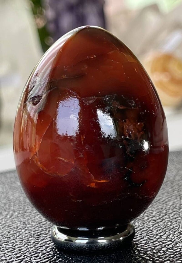 Carneool ei, medium-groot 6,1cm