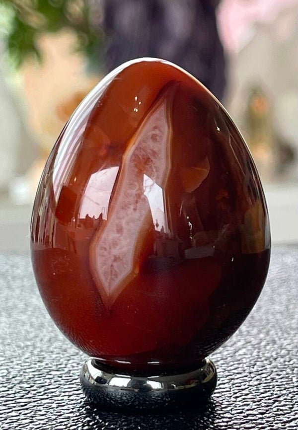 Carneool ei uit Madagaskar, medium 4,9cm