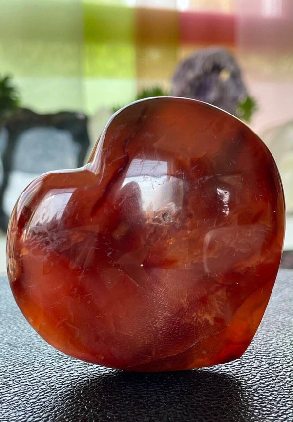 Carneool hart, groot