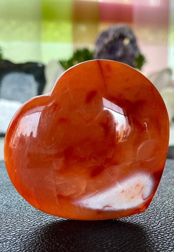 Carneool hart, groot