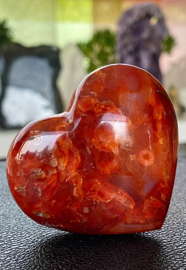Carneool hart, medium-groot