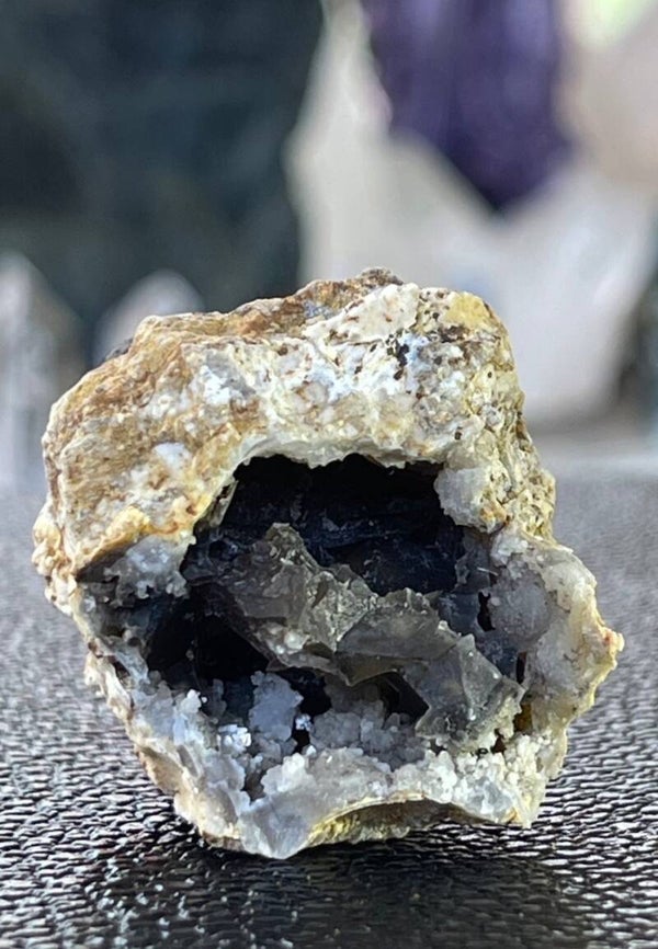 Chalcedoon geode uit Frankrijk ruw, klein