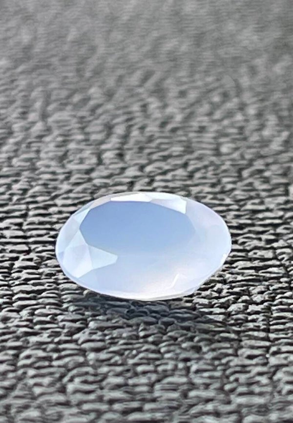 Chalcedoon edelsteen facet geslepen ovaal, klein