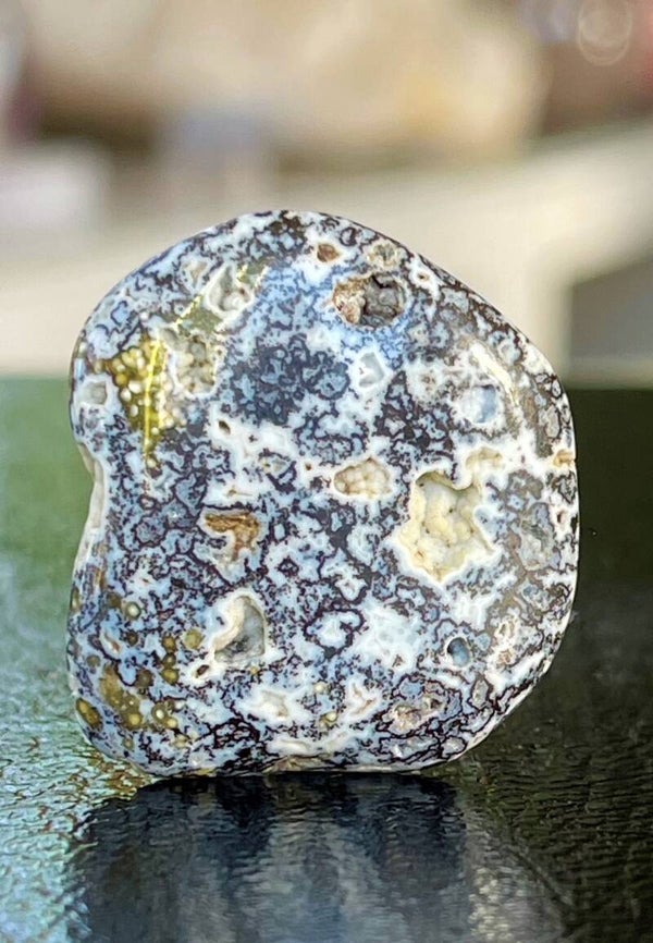 Chalcedoon knuffelsteen plat, klein