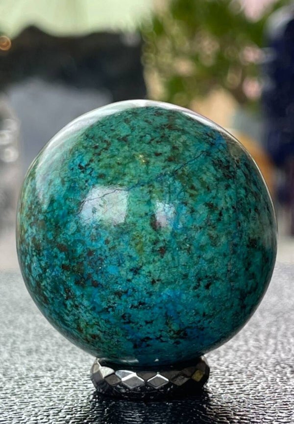 Chrysocolla bol uit Peru, medium 4,9cm