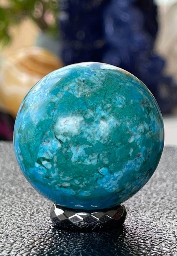 Chrysocolla bol uit Peru, klein-medium 4,2cm