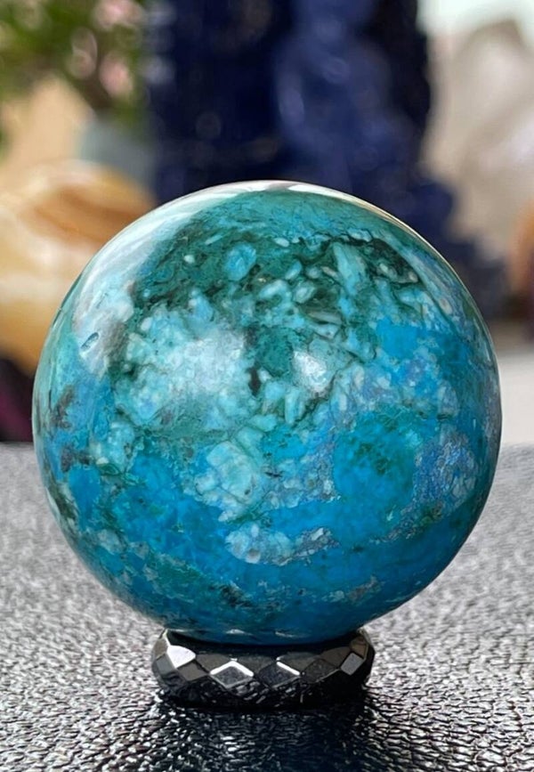 Chrysocolla bol uit Peru, medium 4,6cm