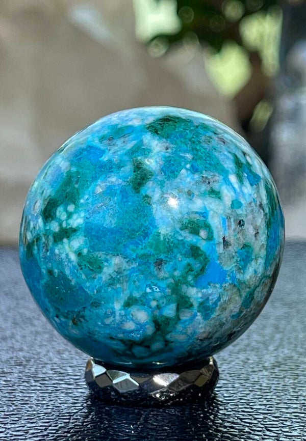 Chrysocolla bol uit Peru, medium 4,3cm