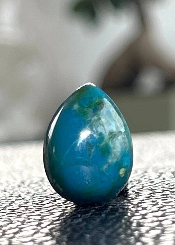 Chrysocolla edelsteen cabochon druppel, klein