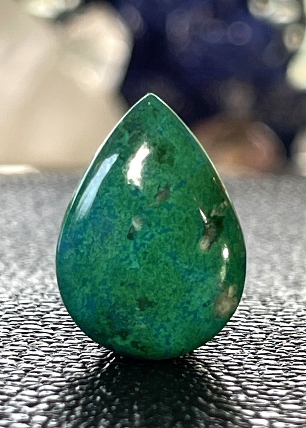 Chrysocolla edelsteen cabochon druppel, medium