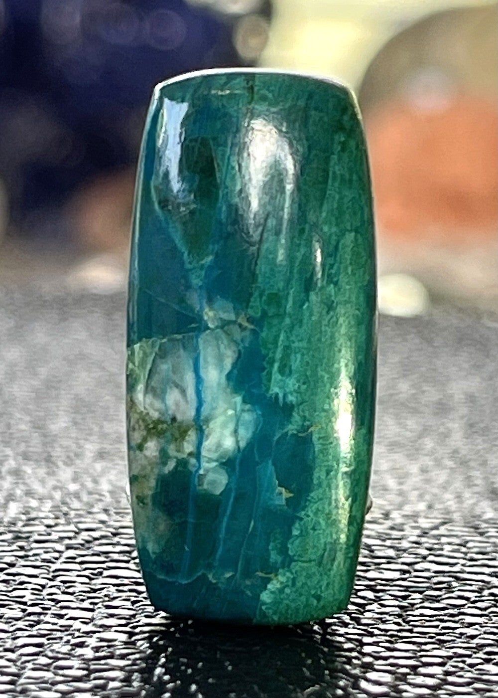Chrysocolla edelsteen cabochon rechthoekig, medium