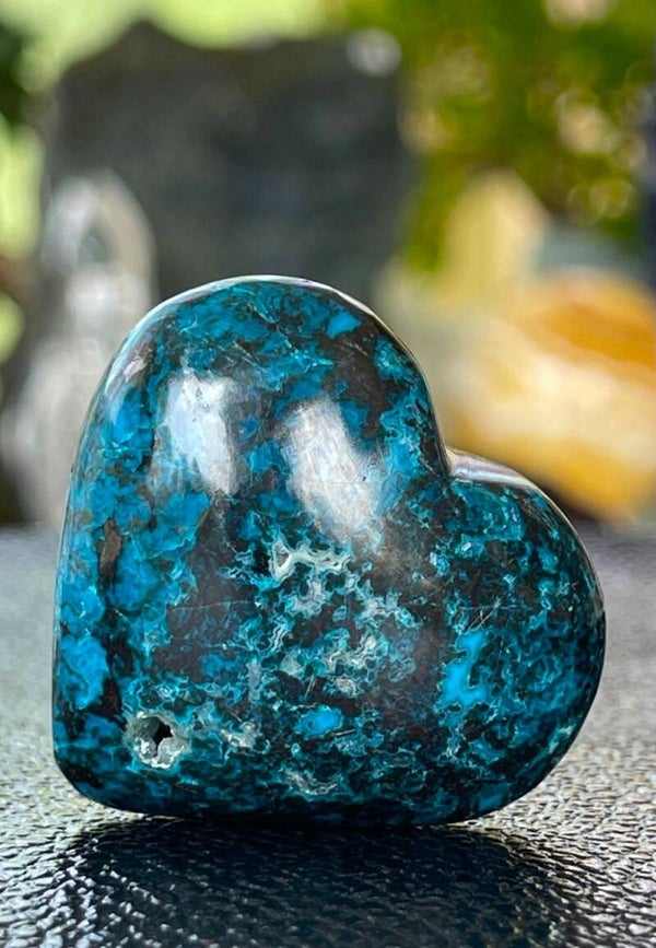 Chrysocolla hart uit Peru, klein