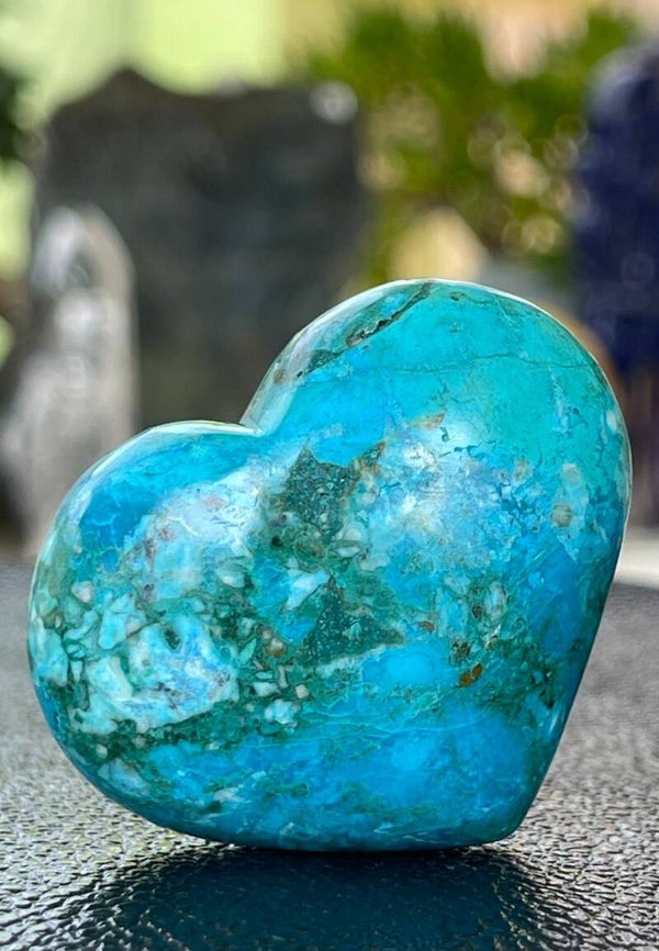 Chrysocolla hart uit Peru, medium