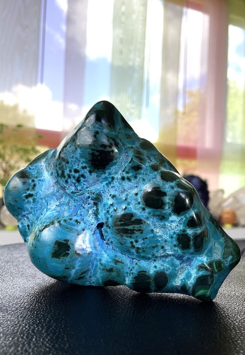 Chrysocolla met Malachiet uit Congo, free form, groot