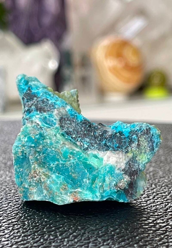 Chrysocolla uit Peru ruw, klein