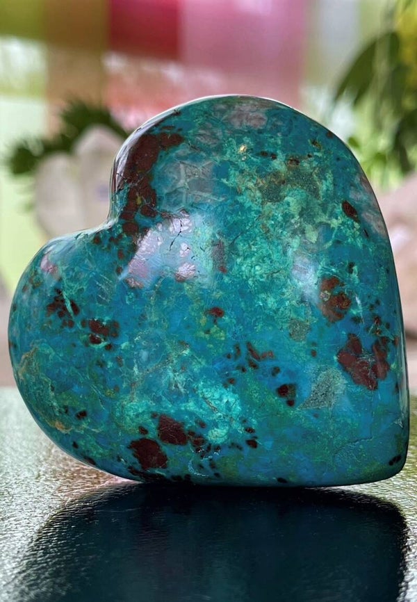 Chrysocolla hart, groot