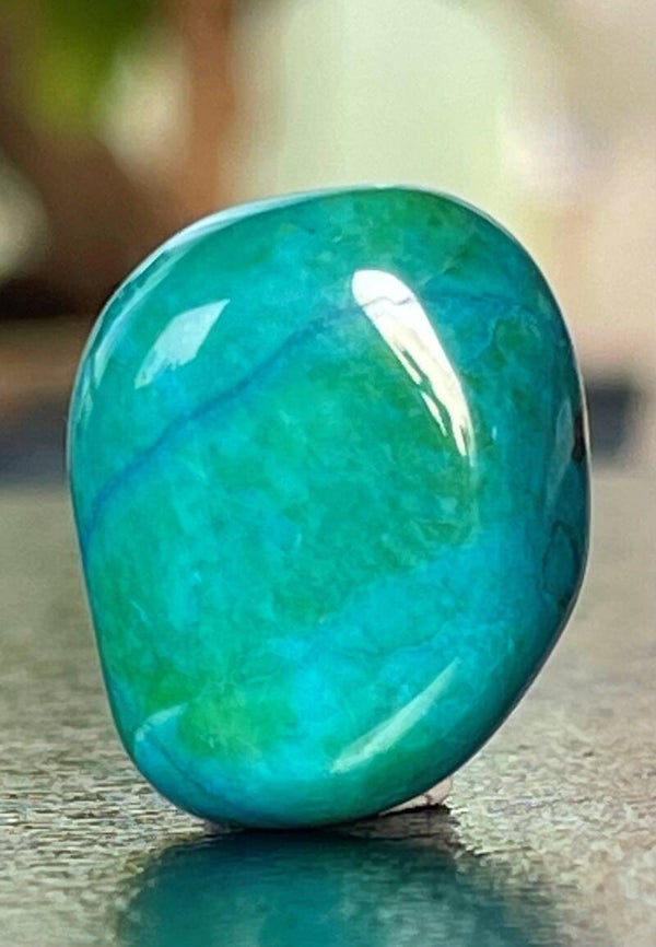 Chrysocolla trommelsteen, klein