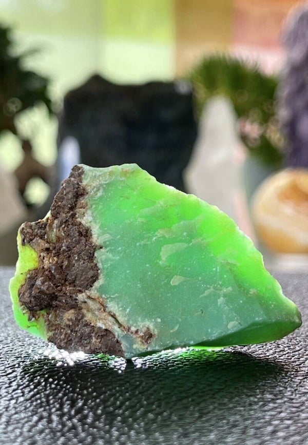 Chrysopraas uit Tanzania ruw, klein