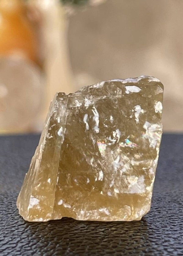 Gele Honing-Citrien Calciet uit Mexico ruw, klein