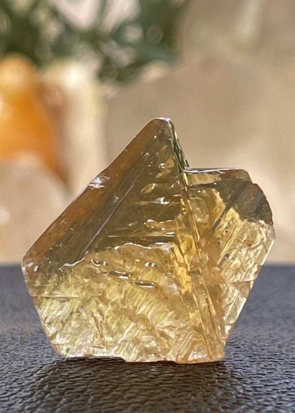 Gele Honing-Citrien Calciet uit Mexico ruw, klein